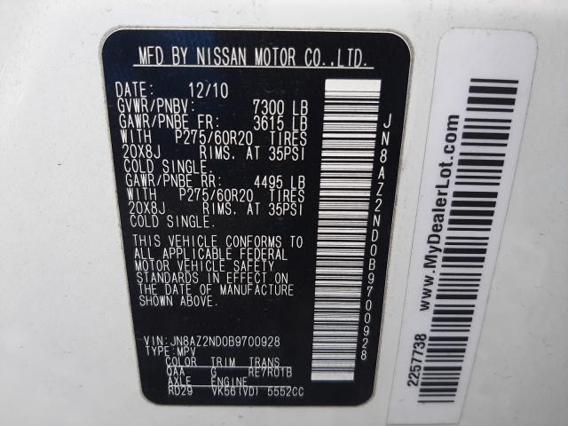2011 INFINITI QX56 JN8AZ2ND0B9700928