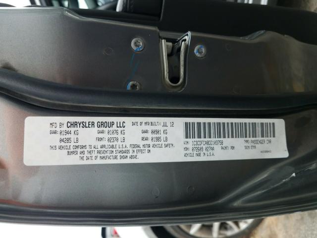 2013 DODGE DART LIMIT 1C3CDFCA8DD103758