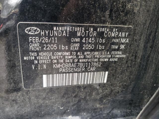 2011 HYUNDAI ELANTRA TO KMHDB8AE7BU117862