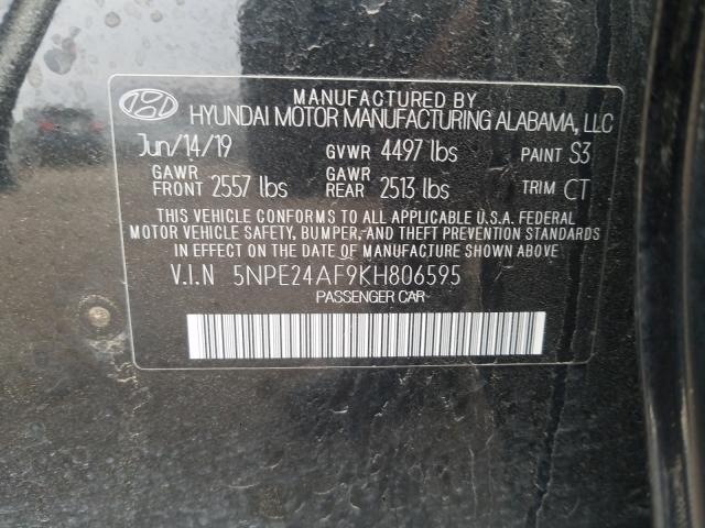 2019 HYUNDAI SONATA SE 5NPE24AF9KH806595