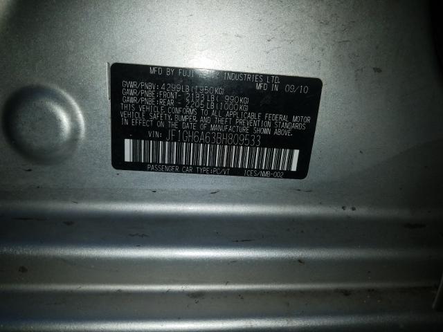 2011 SUBARU IMPREZA 2. JF1GH6A63BH809533