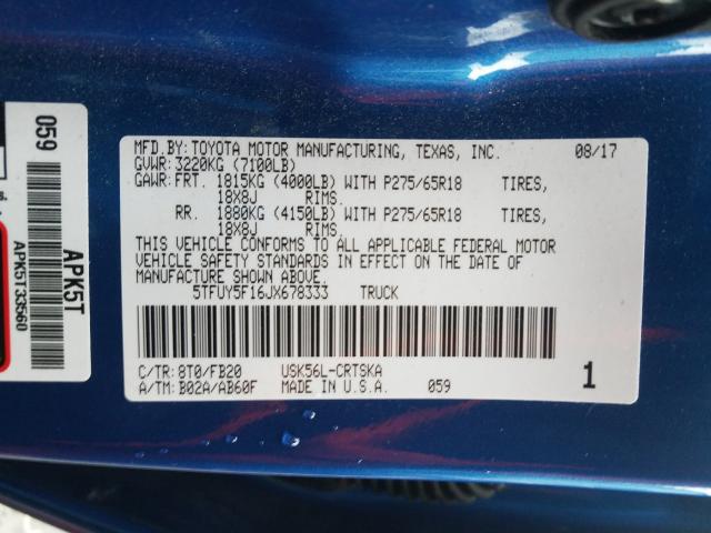 2018 TOYOTA TUNDRA DOU 5TFUY5F16JX678333