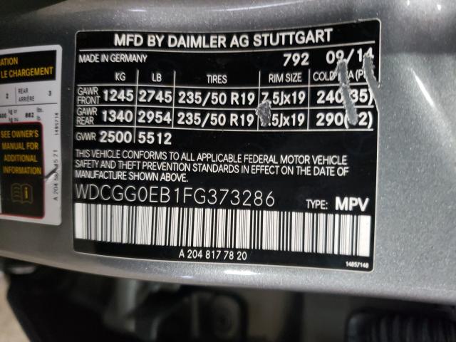 2015 MERCEDES-BENZ GLK 250 BL WDCGG0EB1FG373286