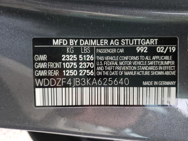 2019 MERCEDES-BENZ E 300 WDDZF4JB3KA625640