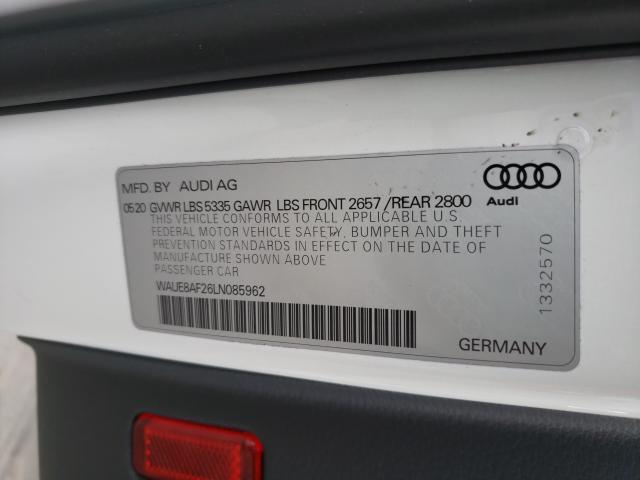 2020 AUDI A6 PREMIUM WAUE8AF26LN085962
