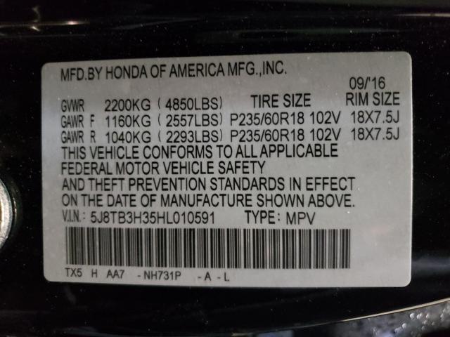 2017 ACURA RDX 5J8TB3H35HL010591