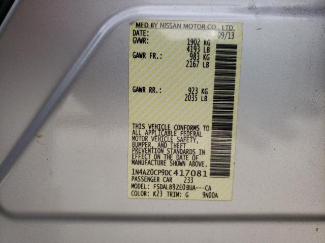 2013 NISSAN LEAF S 1N4AZ0CP9DC417081