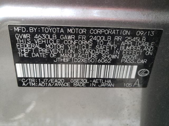 2014 LEXUS IS 250 JTHBF1D2XE5016062