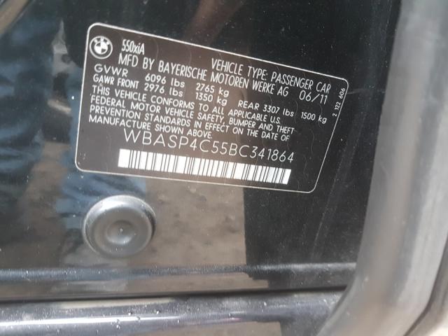 2011 BMW 550 XIGT WBASP4C55BC341864