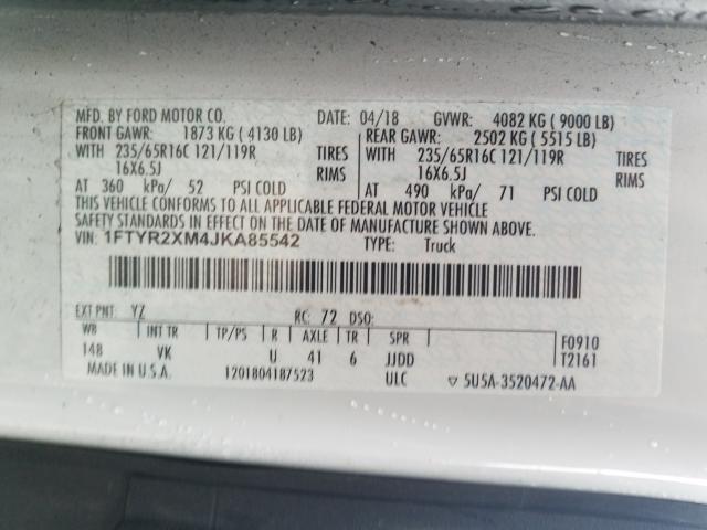 2018 FORD TRANSIT 1FTYR2XM4JKA85542