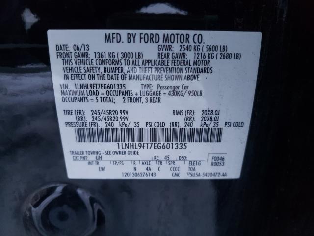 2014 LINCOLN MKS 1LNHL9FT7EG601335