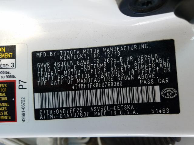 2014 TOYOTA CAMRY L - 4T1BF1FK8EU769380