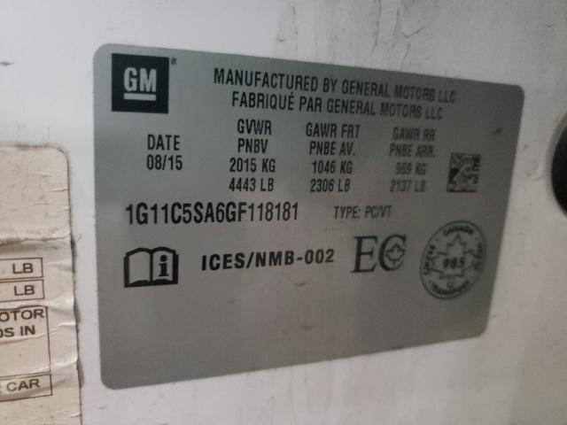2016 CHEVROLET MALIBU LIM 1G11C5SA6GF118181