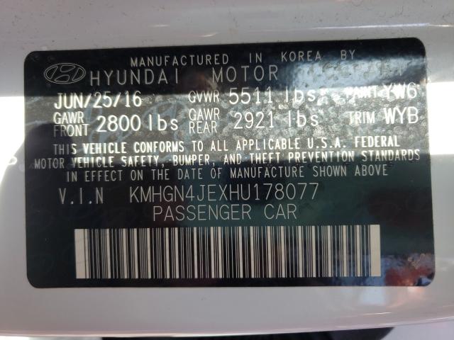 2017 GENESIS G80 BASE KMHGN4JEXHU178077