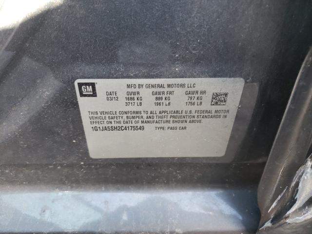 2012 CHEVROLET SONIC LS 1G1JA5SH2C4175549