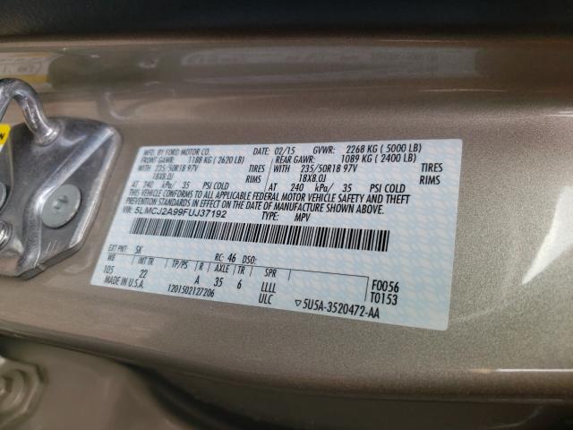 2015 LINCOLN MKC 5LMCJ2A99FUJ37192