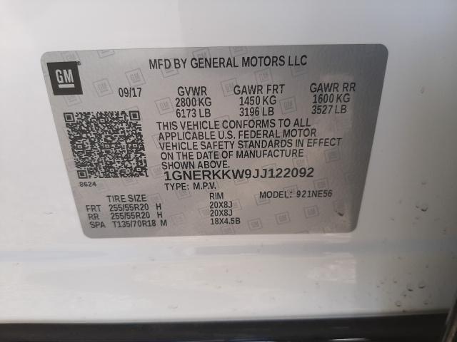 2018 CHEVROLET TRAVERSE P 1GNERKKW9JJ122092