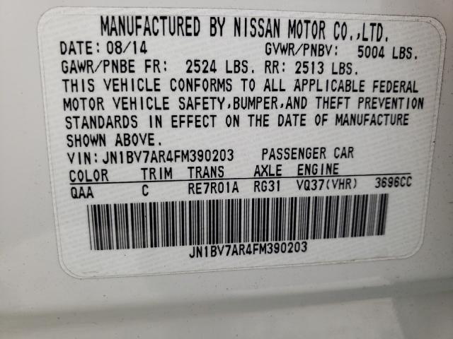 2015 INFINITI Q50 JN1BV7AR4FM390203
