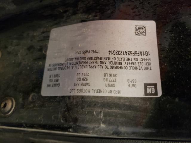 2010 CHEVROLET COBALT 2LT 1G1AF5F53A7232614