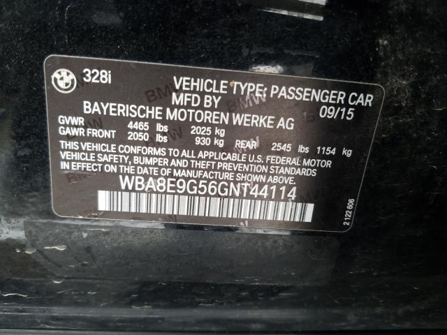 2016 BMW 328 I SULE WBA8E9G56GNT44114