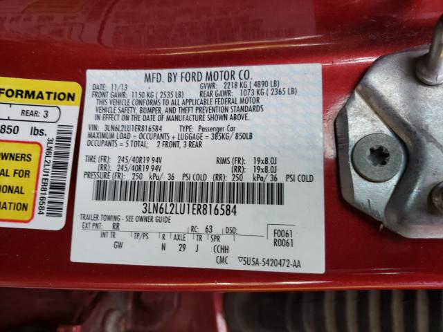 2014 LINCOLN MKZ HYBRID 3LN6L2LU1ER816584