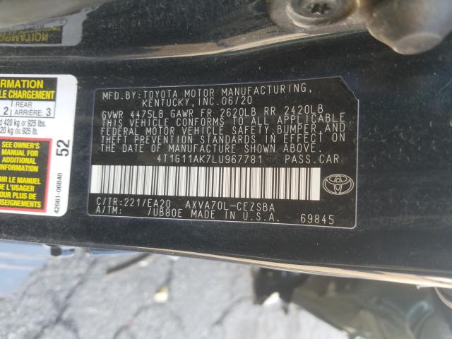 2020 TOYOTA CAMRY SE - 4T1G11AK7LU967781