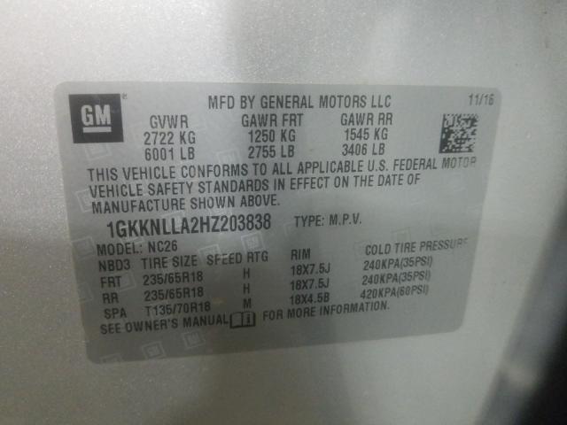 2017 GMC ACADIA SLE 1GKKNLLA2HZ203838