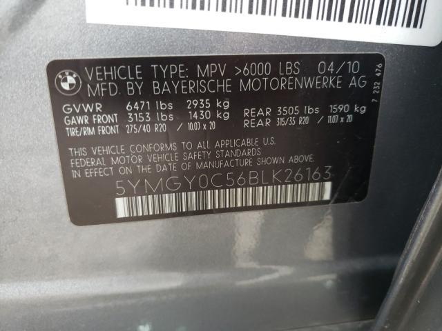 2011 BMW X5 M 5YMGY0C56BLK26163
