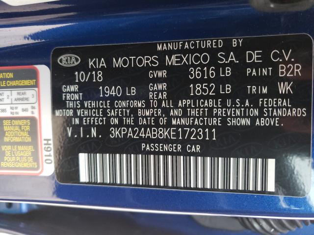 2019 KIA RIO S 3KPA24AB8KE172311