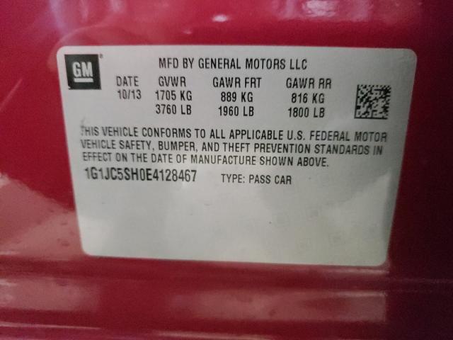 2014 CHEVROLET SONIC LT 1G1JC5SH0E4128467