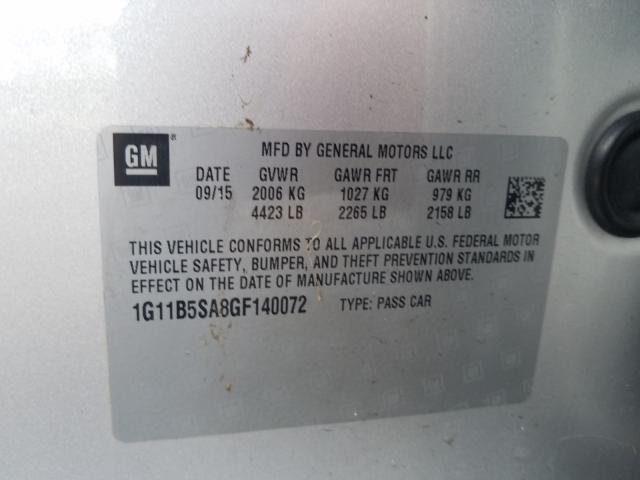 2016 CHEVROLET MALIBU LIM 1G11B5SA8GF140072