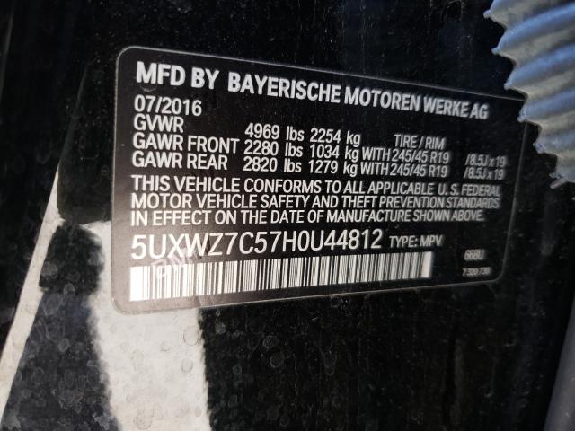 2017 BMW X3 SDRIVE2 5UXWZ7C57H0U44812
