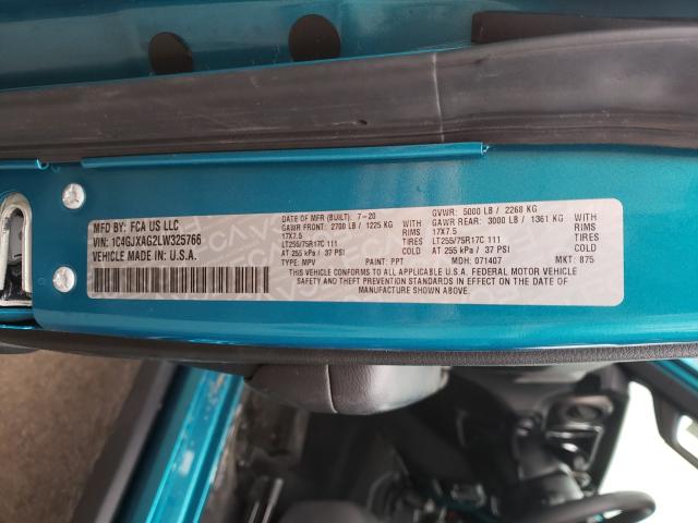 2020 JEEP WRANGLER S 1C4GJXAG2LW325766