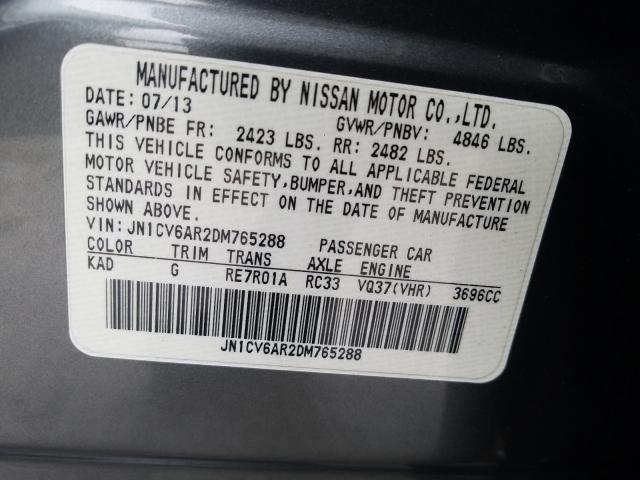 2013 INFINITI G37 JN1CV6AR2DM765288