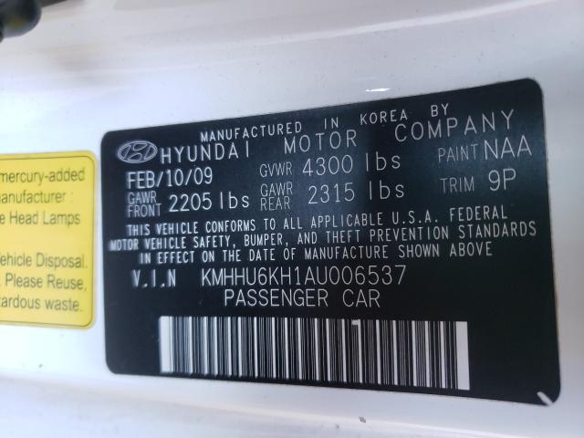 2010 HYUNDAI GENESIS CO KMHHU6KH1AU006537