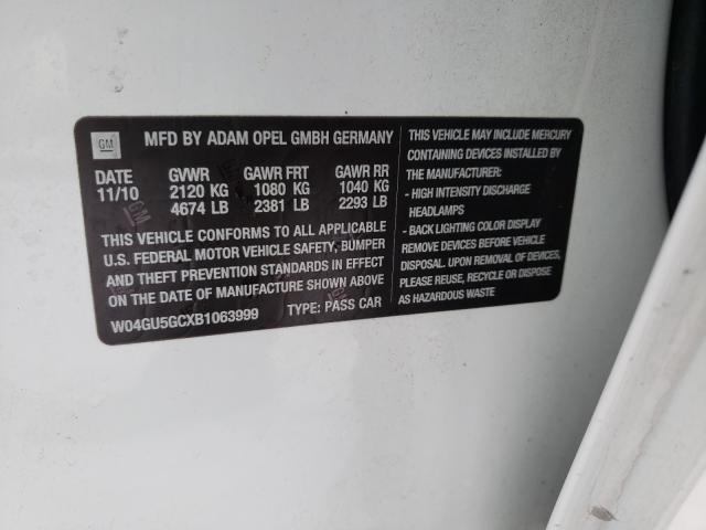 2011 BUICK REGAL CXL W04GU5GCXB1063999