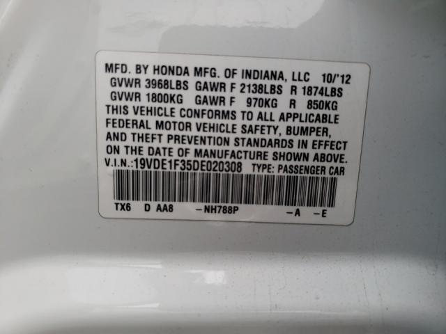 2013 ACURA ILX 20 19VDE1F35DE020308