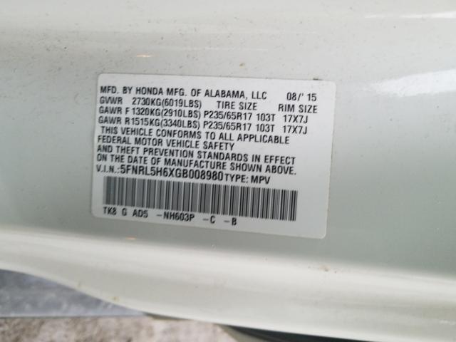 2016 HONDA ODYSSEY EX 5FNRL5H6XGB008980