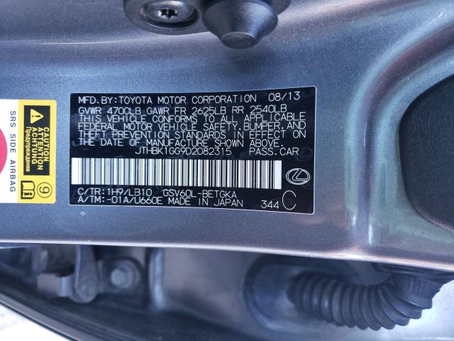 2013 LEXUS ES 350 JTHBK1GG9D2082315