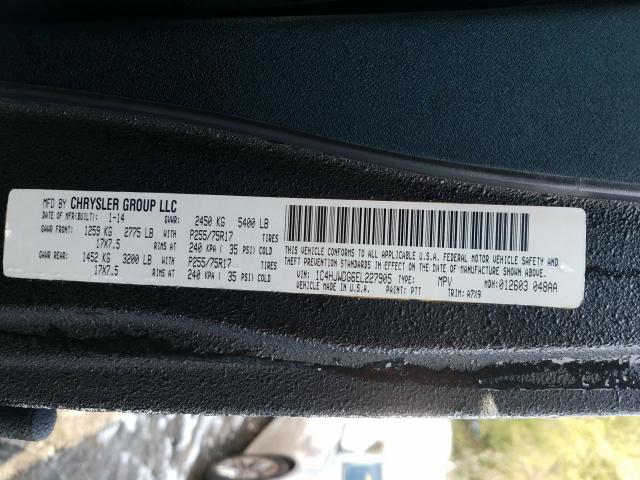 2014 JEEP WRANGLER 1C4HJWDG6EL227905
