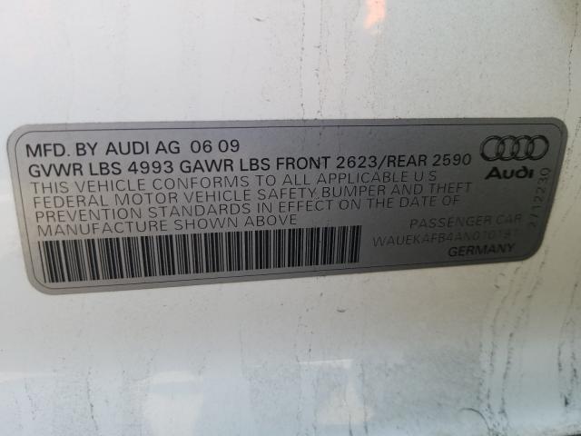 2010 AUDI A6 PREMIUM WAUEKAFB4AN010191