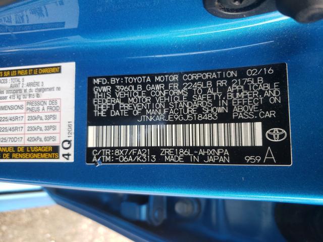 2016 TOYOTA SCION IM JTNKARJE9GJ518483