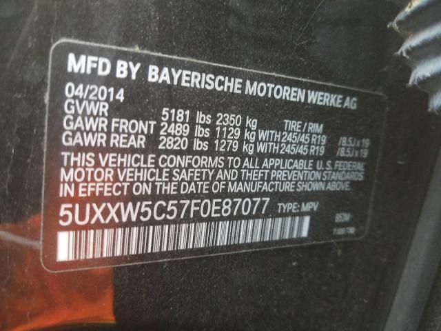 2015 BMW X4 XDRIVE3 5UXXW5C57F0E87077