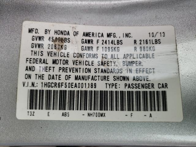 2014 HONDA ACCORD HYB 1HGCR6F50EA001189