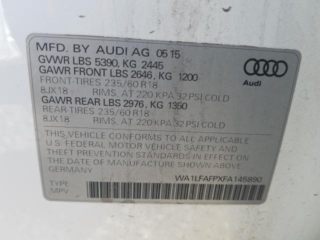 2015 AUDI Q5 PREMIUM WA1LFAFPXFA145890