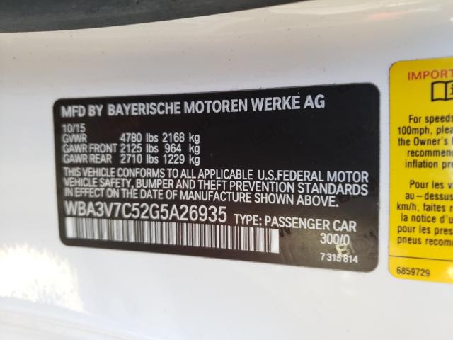 2016 BMW 428 I SULE WBA3V7C52G5A26935