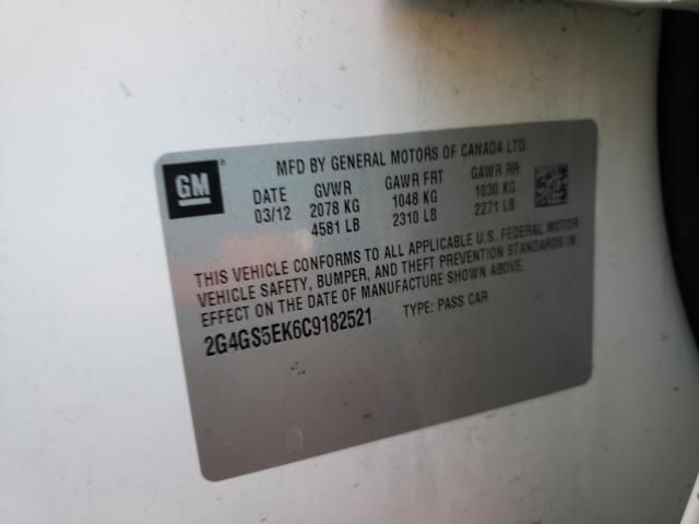 2012 BUICK REGAL PREM 2G4GS5EK6C9182521