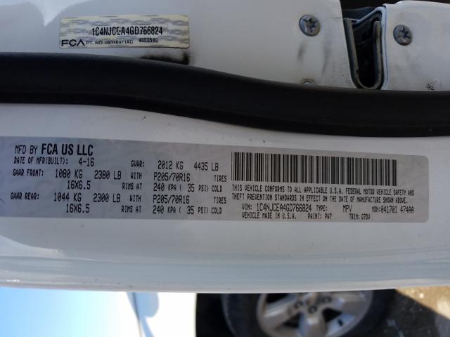 2016 JEEP COMPASS LA 1C4NJCEA4GD766824