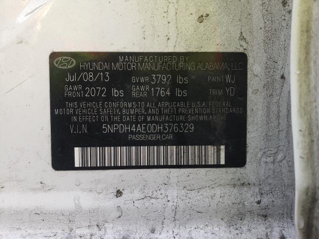 2013 HYUNDAI ELANTRA 5NPDH4AE0DH376329