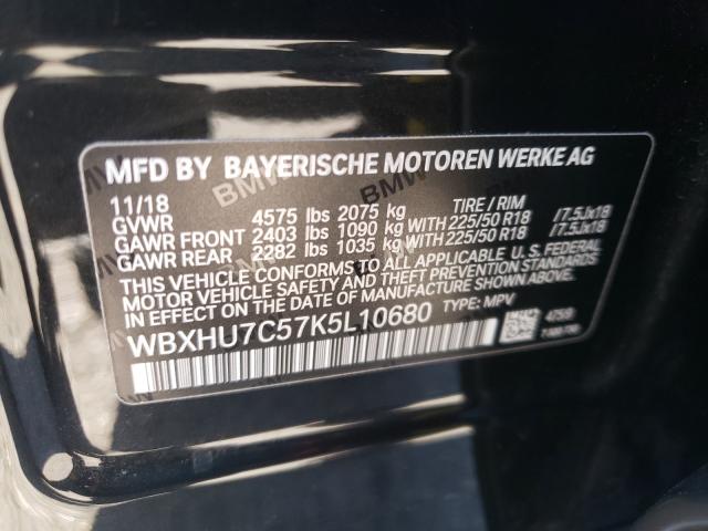 2019 BMW X1 SDRIVE2 WBXHU7C57K5L10680